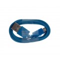 Cablu microUSB - USB A Omega, 1m, PVC, albastru, OUPVC3MBL, 44340
