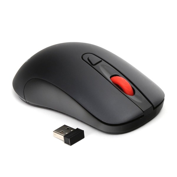 Mouse wireless Omega OM0520WB, 1200-1600 dpi, conector USB 2.4GHz, negru