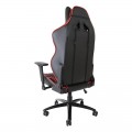 Scaun birou gaming Omega Varr Monza, reglaj lombar, inaltime, cotiere, imitatie piele, negru-rosu