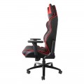 Scaun gaming Omega Varr Monza, reglaj lombar/inaltime/cotiere, negru/ro, 53.5x69x133-141cm, VGCM 43952