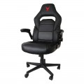 Scaun birou gaming Omega Varr Riverside, reglaj lombar, inaltime, cotiere, imitatie piele, negru