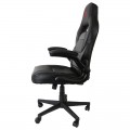 Scaun birou gaming Omega Varr Riverside, reglaj lombar, inaltime, cotiere, imitatie piele, negru