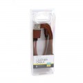 Cablu microUSB - USB A Platinet, 1m, imitatie piele, maro, 43293