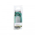 Cablu Platinet micro USB protectie din piele, 1m, 43294, verde