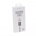 Cablu lightning (iPhone) - USB A Platinet, 1.2m, PVC, gri, 2 conectori magnetici, PUCMPIP1S, 43471