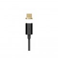 Cablu microUSB - USB A Platinet, 1.2m, PVC, negru, 2 conectori magnetici, PUCMPM1B, 43607