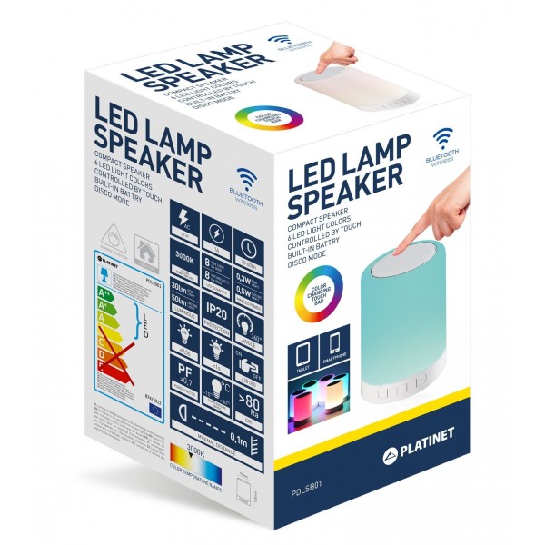 Lampa birou Platinet, bluetooth, 0.5W, schimbare culoare la atingere, PDLSB01, 43518