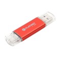 Stick memorie 32GB Platinet PMFA32R 43197, USB 2.0 + microUSB, rosu