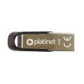 Stick memorie 64GB Platinet PMFMS64 44848, USB 2.0, carcasa aluminiu, argintiu