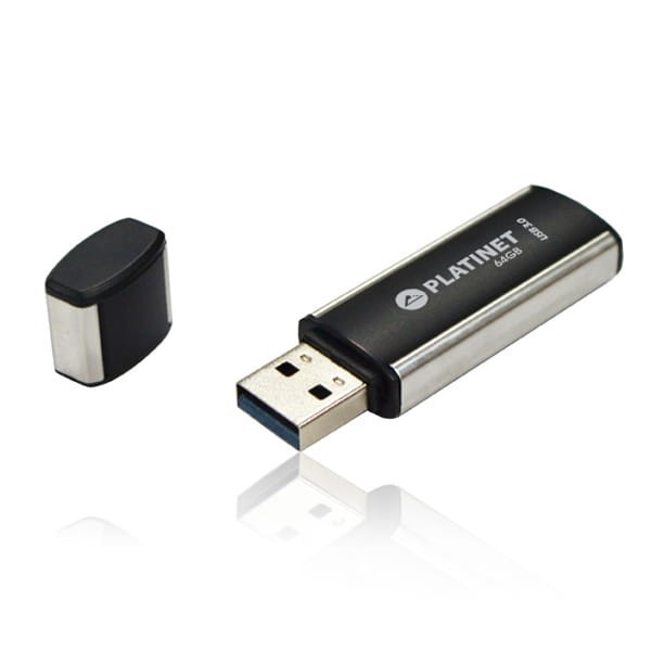 Stick memorie 64GB Platinet PMFU364 41589, USB 3.0, 75MB/s, negru