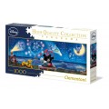 Puzzle carton 1000 piese Clementoni Disney Classic - Mickey si Minnie romantic Panorama, 39449, 14+ ani