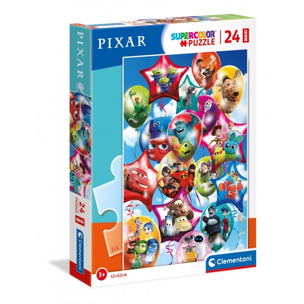 Puzzle carton 24 piese Clementoni Supercolor Maxi - Pixar, 24215, 3+ ani