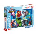 Puzzle carton 30 piese Clementoni Supercolor - Super Hero Adventures, 20256, 3+ ani