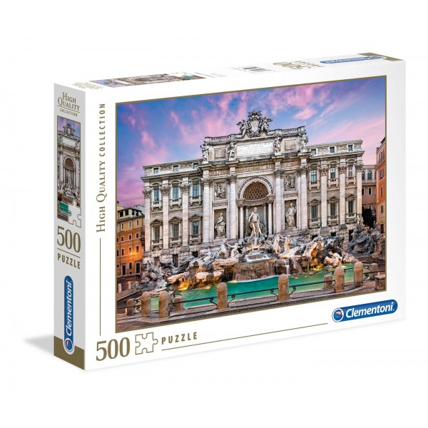 Puzzle carton 500 piese Clementoni Fontanna di Trevi, Roma, 35047, 10+ ani