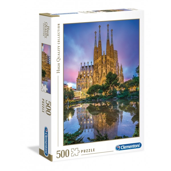 Puzzle carton 500 piese Clementoni Sagrada Familia, Barcelona, 35062, 10+ ani
