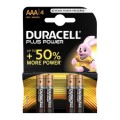 Baterie Duracell AAA / LR3 / MN2400, 1.5V, alcalina, DRBLR3B4, blister 4 buc