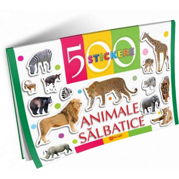 Carte A4 Unicart, 500 Stickere, Animale salbatice