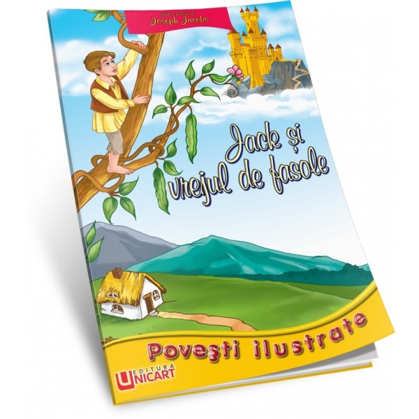 Carte de colorat A4 Unicart cu poveste, Jack si Vrejul de Fasole