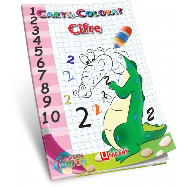 Carte de colorat A5 Unicart, Cifre