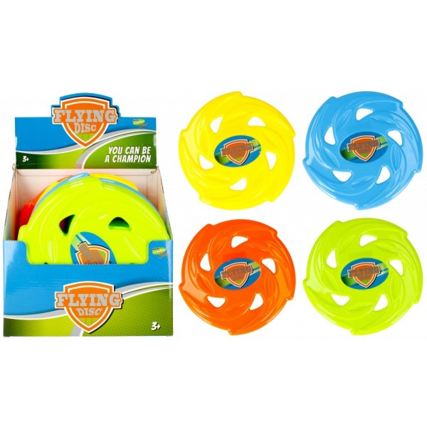 Frisbee - disc zburator, 24cm diametru, cu perforatii, diverse culori, 3+ ani, MegaCreative, 422465