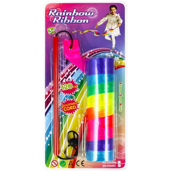 Panglica gimnastica - rainbow, 120cm, multicolor, 3+ ani, MegaCreative, 406225