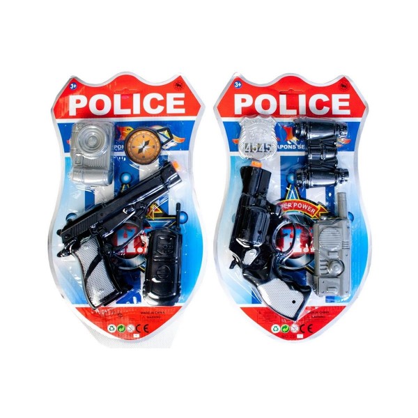 Set de politist - pistol + accesorii - diverse modele, MegaCreative 393644, 3+ ani