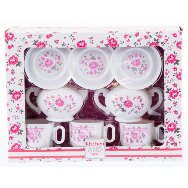 Set de ceai - alb/roz, MegaCreative 459649, 3+ ani