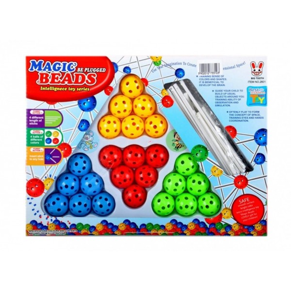 Set de constructie MegaCreative Magic Beads - bete si bile colorate - 337491
