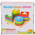 Set forme educative lemn MegaCreative Mental Shape Sleeve, 454690, 13x13x6cm diverse culori