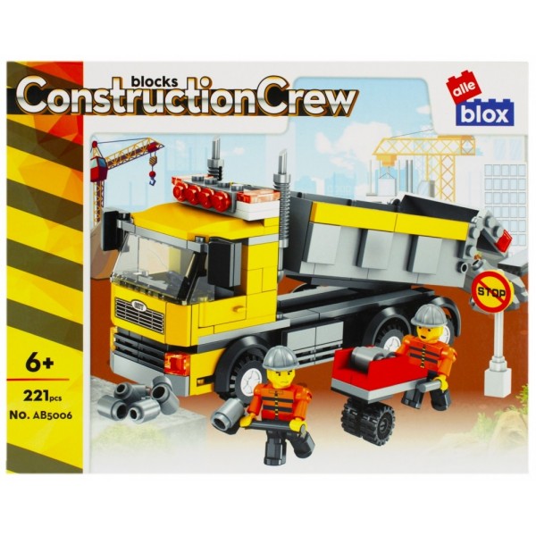 Set de constructie Alleblox Construction Crew - basculanta - AB5006 / 478243, 221 piese, 6+
