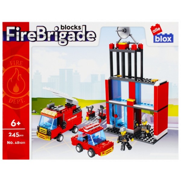 Set de constructie Alleblox Fire Brigade - sectia de pompieri - AB1011 / 478236, 245 piese, 6+