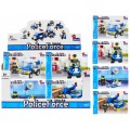 Set de constructie Alleblox Police Force - vehicule cu politist, diverse modele - 477373, 61-65 piese, 6+