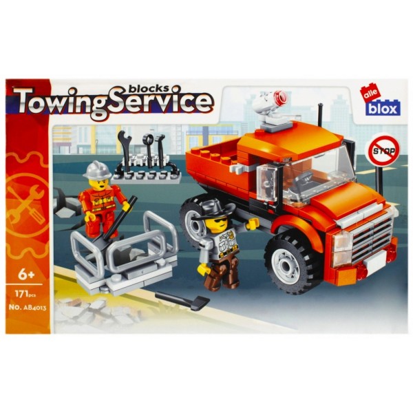 Set de constructie Alleblox Towing Service - camion de depanare - AB4013 / 478251, 171 piese, 6+