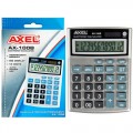 Calculator de birou Axel AX-100B 346808, 12 digiti, alimentare baterie + solar, ecran inclinat