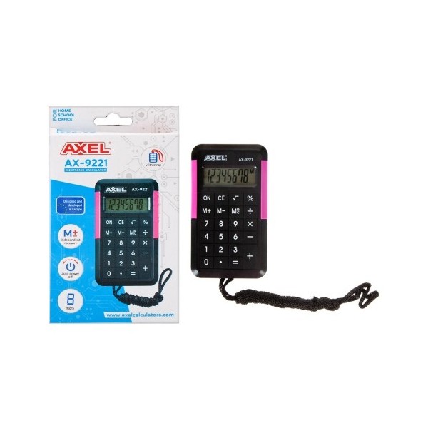 Calculator de birou Axel AX-9221 257529, 8 digiti, alimentare baterie