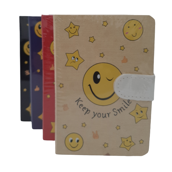 Jurnal A6 CNX Keep Your Smile 9701S-2, 200 pagini, coperta carton, cu magnet