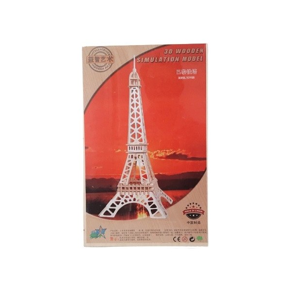 Puzzle lemn 3D - Turnul Eiffel, 3 foi, CNX, PJ-S110
