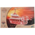 Puzzle lemn 3D - Barca chinezeasca Dragon, 4 foi, CNX, PJ-S135