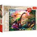Puzzle carton 100 piese Trefl World of dinosaurs, 16277, 5+ ani