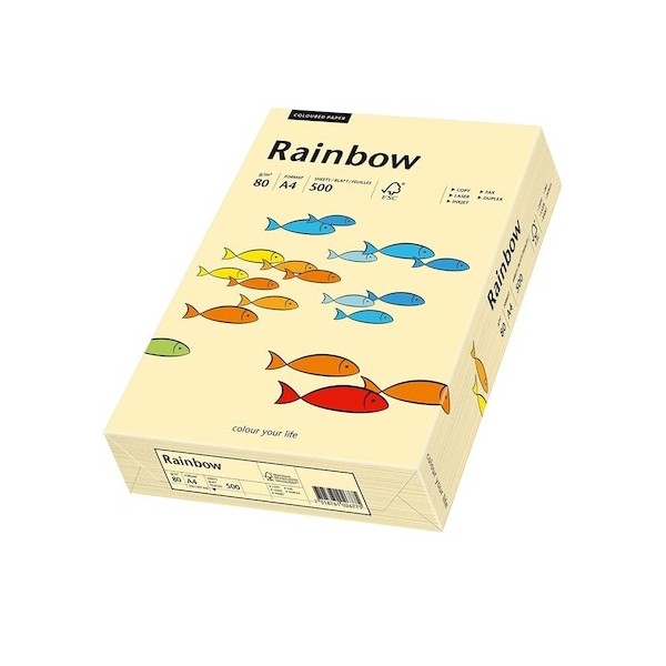 Hartie colorata A4 Rainbow 88042275, 80g/mp, chamois, top 500 coli