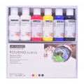 Culori acrilice pentru tehnica de pictura pouring 6x100ml/tub Magi-Wap Art Rangers PMA06100R-1, culori