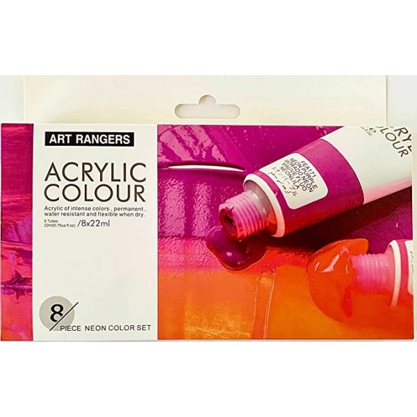 Culori acrilice 8x22ml/tub Magi-Wap Art Rangers FEA0822T-N, culori neon