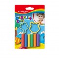 Plastilina Keyroad KR971342, 6 culori (50g)+2 matrite/blister
