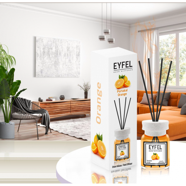 Odorizant camera EYFEL, betisoare parfumate, 110ml, portocala