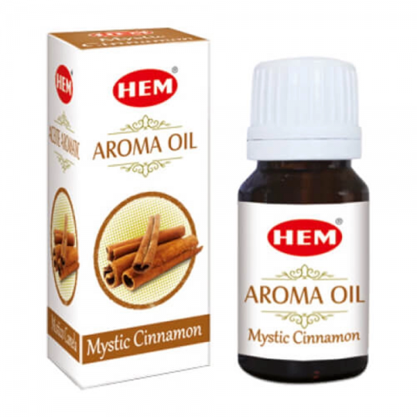 Ulei aromaterapie HEM Mystic Cinnamon, sticla cu picurator, ulei esential scortisoara, 10ml