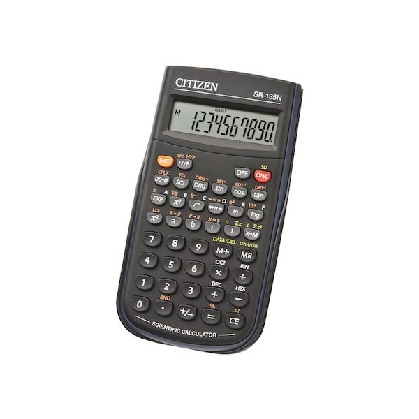 Calculator de birou Citizen SR-135N, 8+2 digiti, alimentare baterie, stiintific