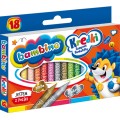 Creioane cerate Bambino 201, 18 culori, blister carton