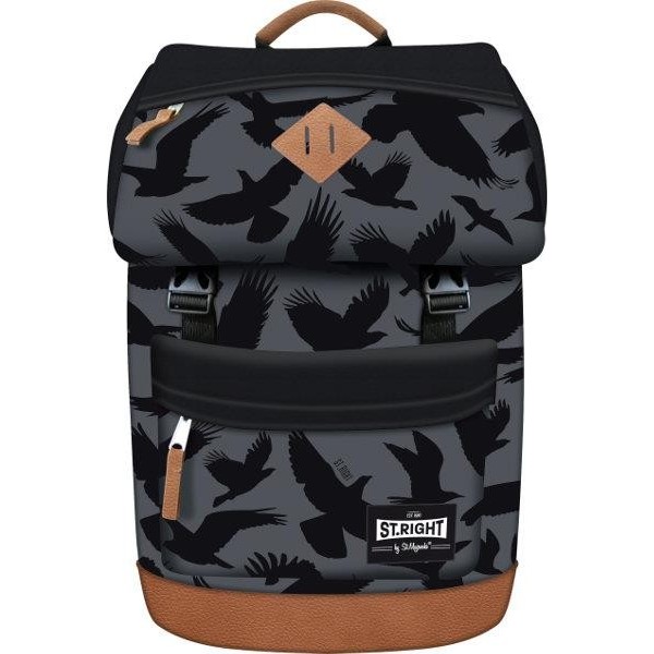 Ghiozdan St.Majewski St. Right Eagle 40cm, BP-45, gri/negru, 619588