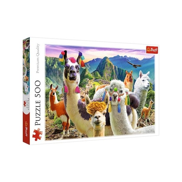 Puzzle carton 500 piese Trefl Llama in the mountain, 37383 / 466692, 10+ ani