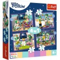 Puzzle carton 4in1 35-70 piese Trefl Treflikow-Rodzina, 34399, 4+ ani